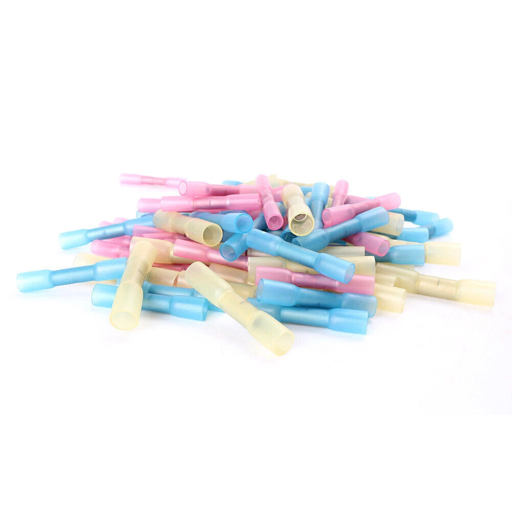 100Pcs Waterproof Heat Shrink Butt Connectors for Automotive Wiring