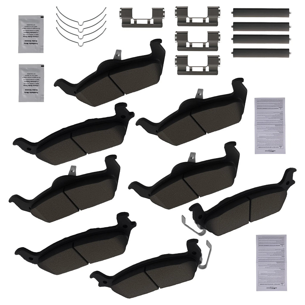 8x Brake Ceramic Pads Kit for Lincoln Mark LT (2006–2008) D1012