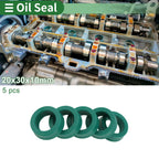 Set of 5 Oil Seal Rotary Shaft Seal 20x30x10mm High Pressure Green