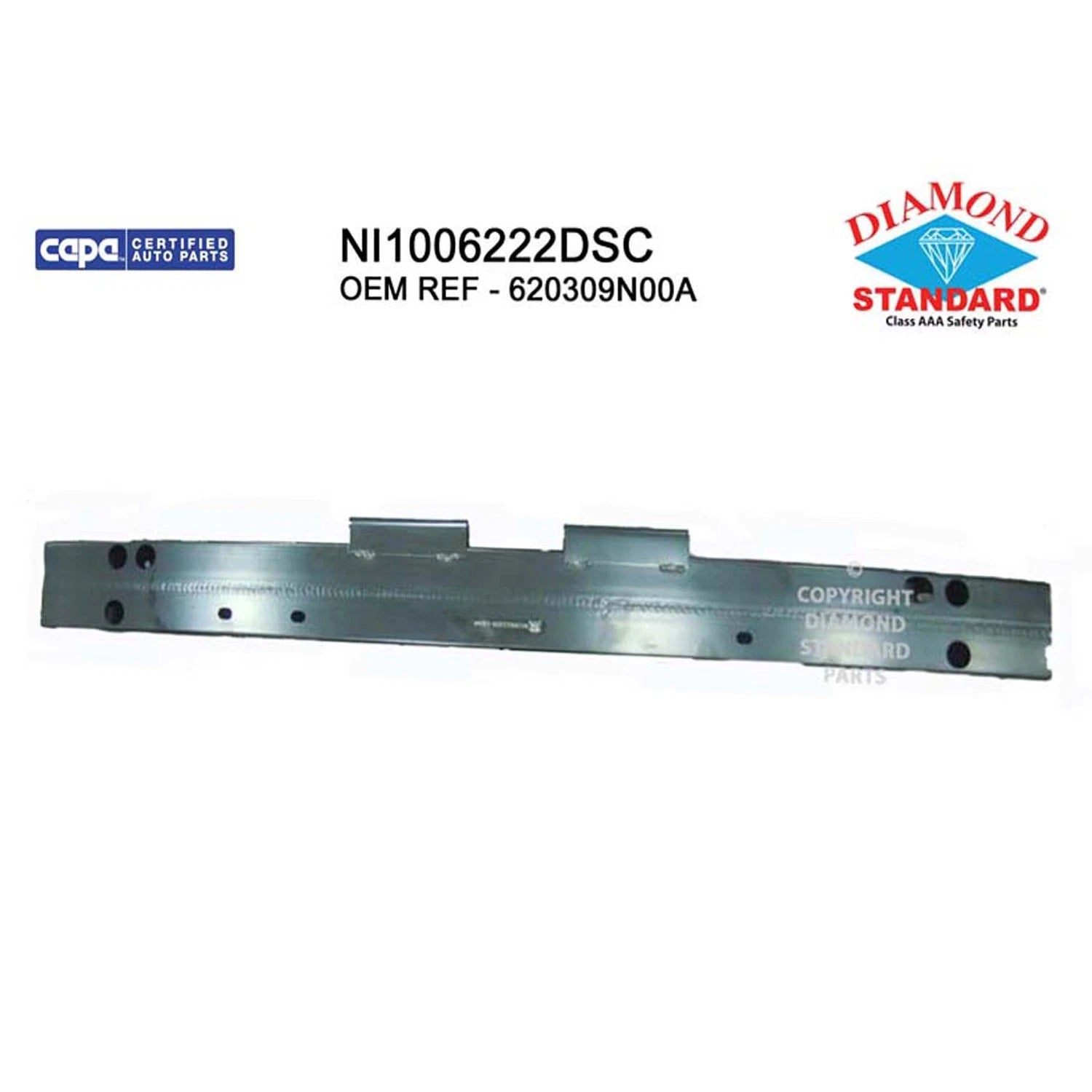 Replacement Steel Front Bumper Impact Bar for Nissan Maxima (2009–2014)