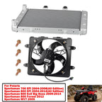 Aluminum Radiator & Cooling Fan for Polaris Sportsman 700 800 (2004–2014)