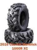 Set of 2 Front or Rear Tires for Can-Am Maverick 1000R XC (2016) 27x9-12 Super Lug Mud