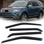 Window Visor for Ford Explorer (2011–2019) Smoke Black Rain Guards