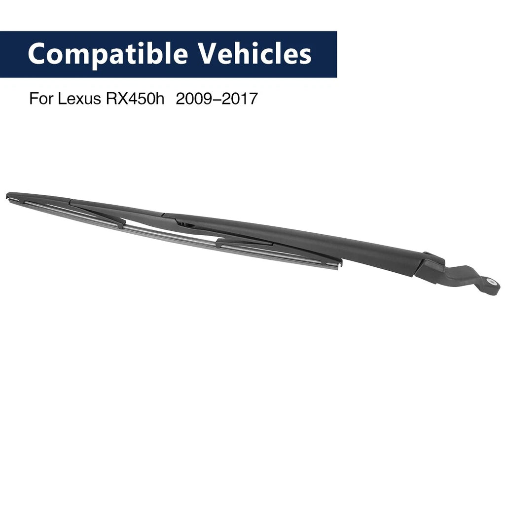 Set of 2 Rear Windshield Wiper Blade Arms for Lexus RX450h (2009–2017) 16 Inch