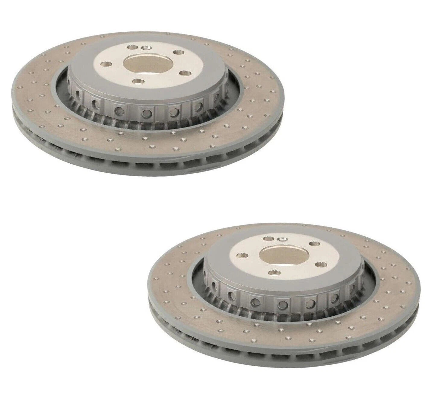 2X Dimpled 365mm Disc Brake Rotors for MB C216 W221 (2007–2015)