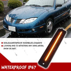 2X Front Bumper Amber LED Side Marker Lights for Pontiac Sunfire (2000–2005)