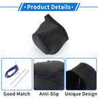 Gear Shift Knob Cover for Toyota CH-R (2017–2021) Black Blue Faux Leather