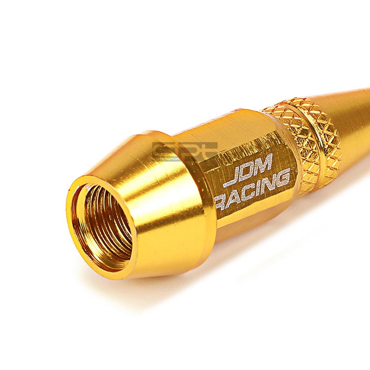 Set of 4 45mm Gold Spiky Tire Rim Air Valve Dust Covers for Universal Fit