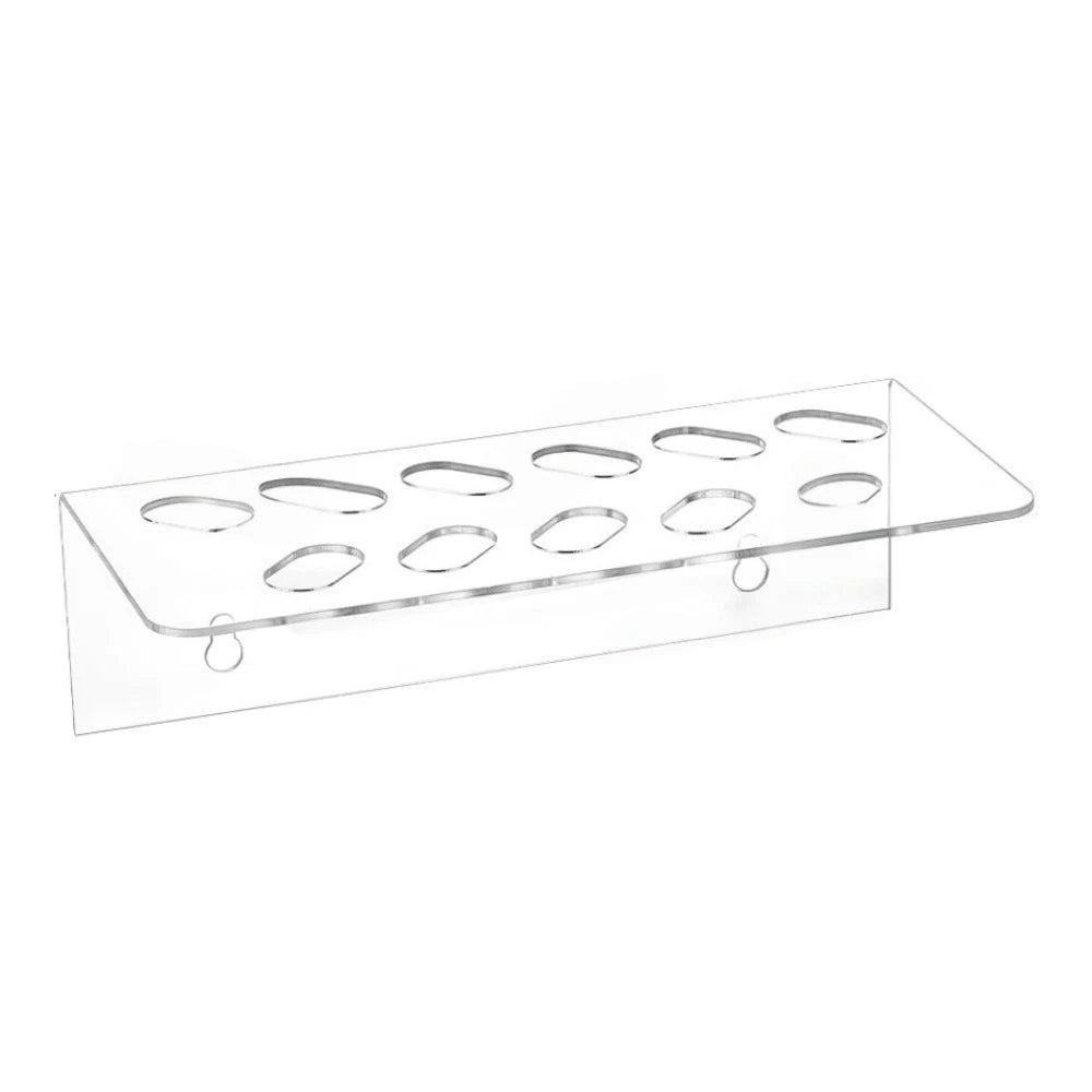 11 Hole Acrylic Wall Mount Tool Holder for Hairdressing Scissors