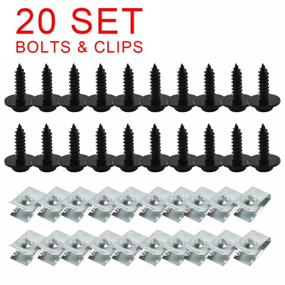 Screw Clips for BMW 1/3/5/6/7/X/Z Series (Black & Silver)