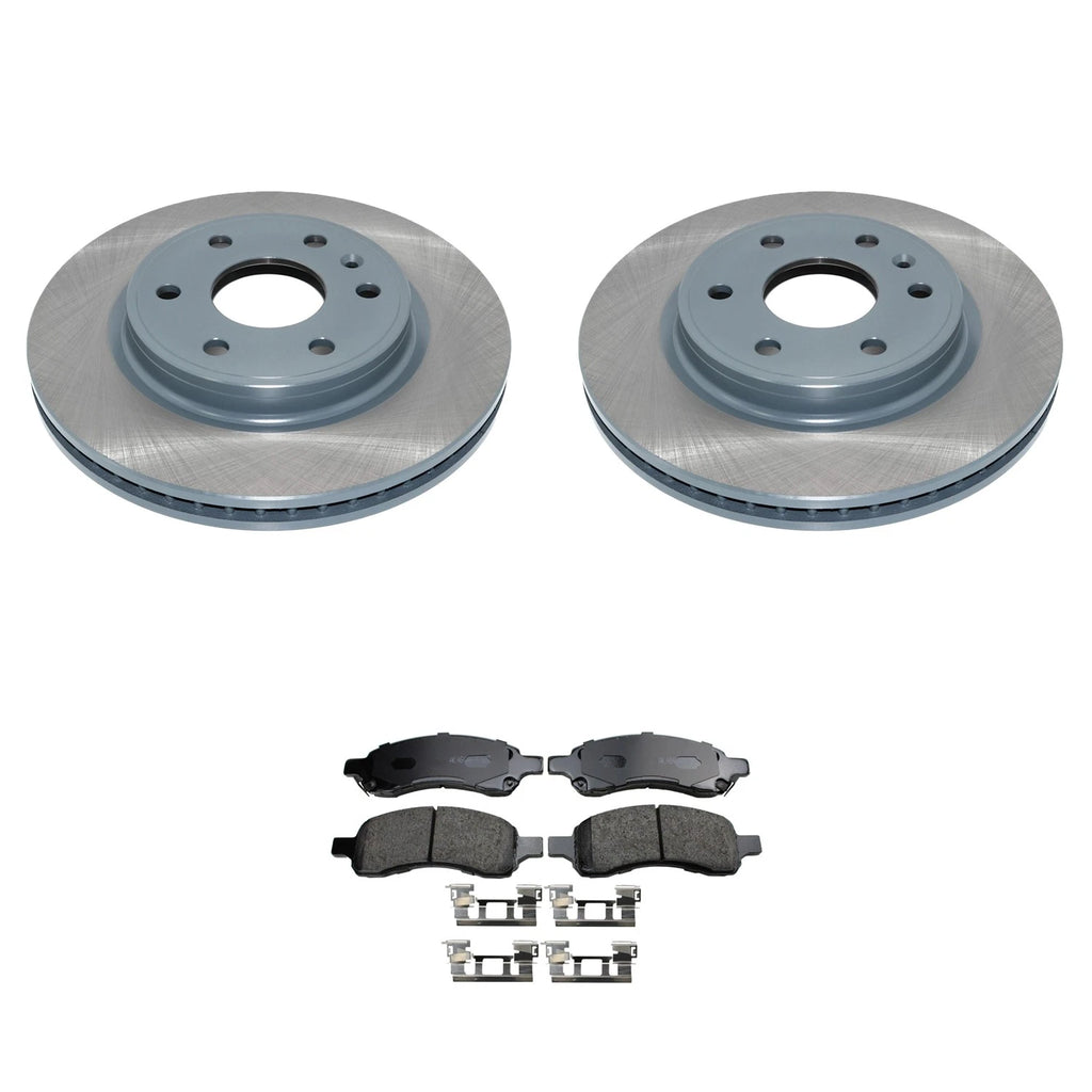 Front Rotors & Akebono ProACT Ceramic Brake Pads Kit for Enclave (2008–2017)