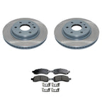 Front Rotors & Akebono ProACT Ceramic Brake Pads Kit for Enclave (2008–2017)