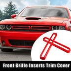 Front Grill Mesh Grille Inserts for Dodge Challenger (2015–2022) Red