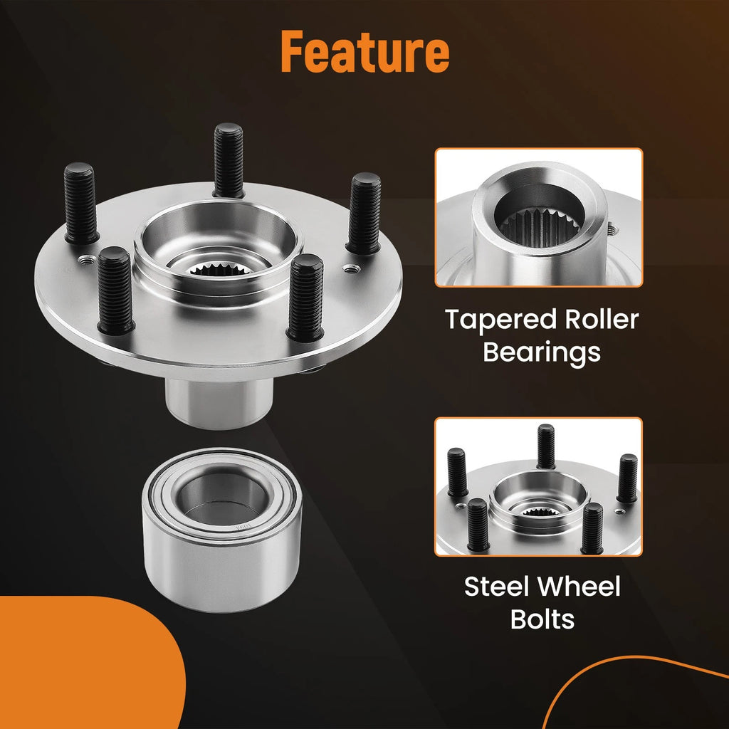 Pair Front Wheel Hubs Bearings for Honda Civic (CTP0611B510089)