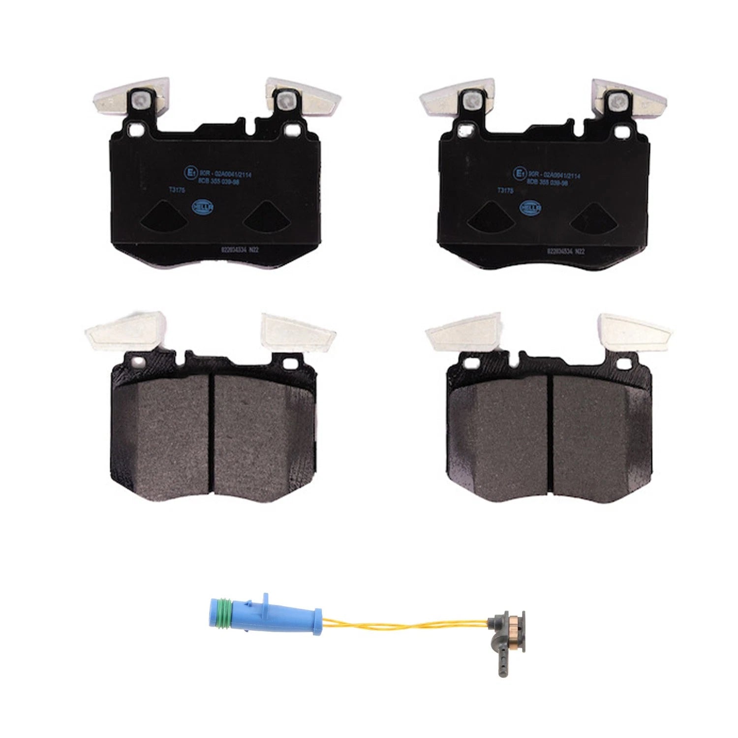 Hella Front LowMet Disc Brake Pad Set with Sensor for Mercedes GLC300 (2019–2020)