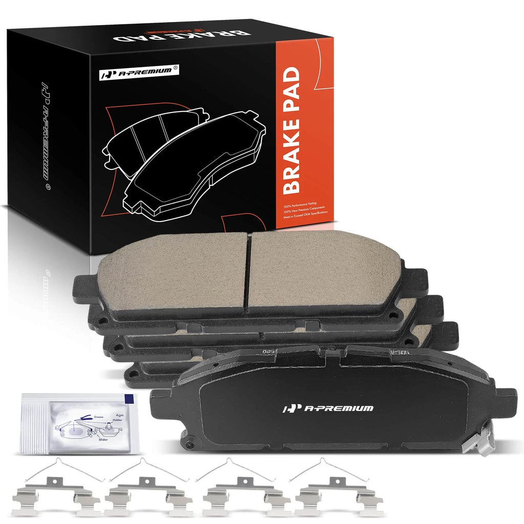 Set of 4 Front Side Ceramic Brake Pads for Nissan Quest (2011–2017)