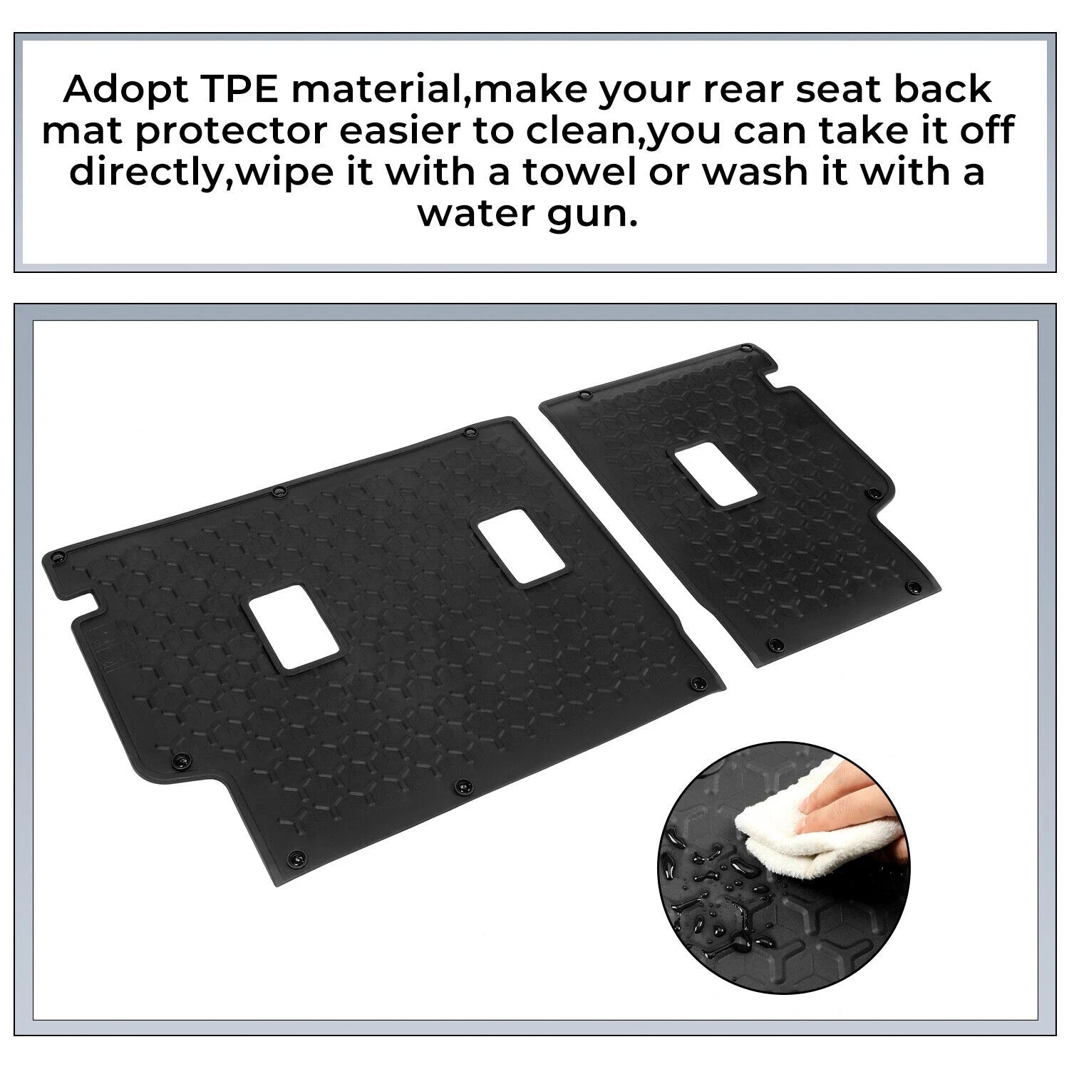 Rear Seat Back Mat Backrest Protector for Ford Bronco Sport (2021–2024) M1PZ7860032AA