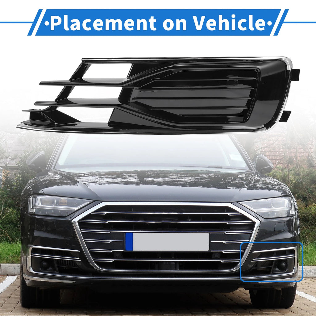 1pc Front Left Fog Light Grill for Audi A6 C7 (2014–2018) No. 4G0807681AD