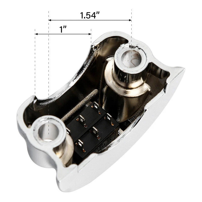 Fog Headlight Horn Switch Button for Harley Softail Dyna Chrome