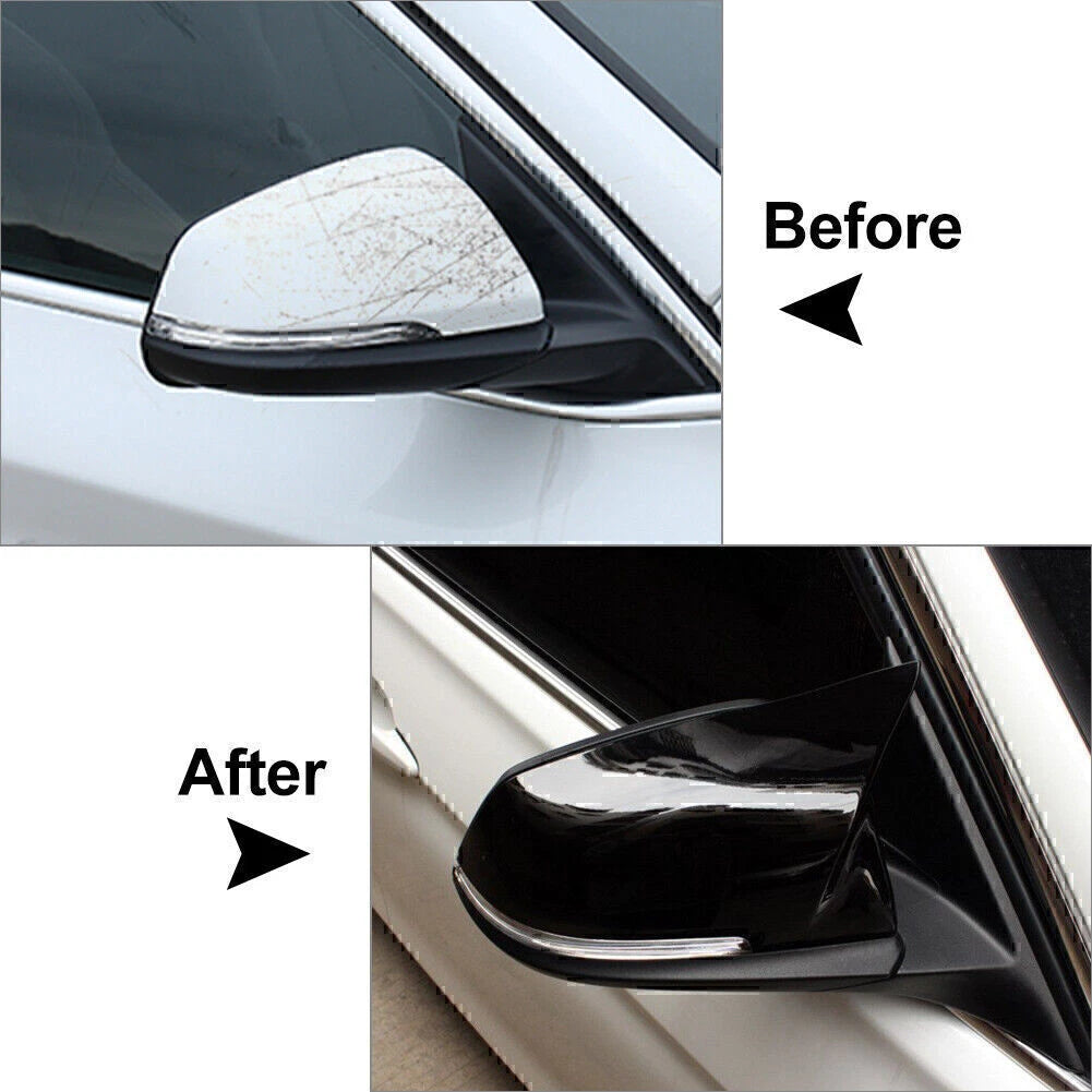 Pair Gloss Black Rear View Mirror Cover Trim for BMW F52 F48 F49 (2016–2023)