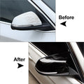 Pair Gloss Black Rear View Mirror Cover Trim for BMW F52 F48 F49 (2016–2023)