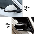 Pair Gloss Black Rear View Mirror Cover Trim for BMW F52 F48 F49 (2016–2023)