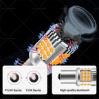 2X BA15S 1156 P21W LED Turn Signal Bulb for Universal (No Hyper Flash)