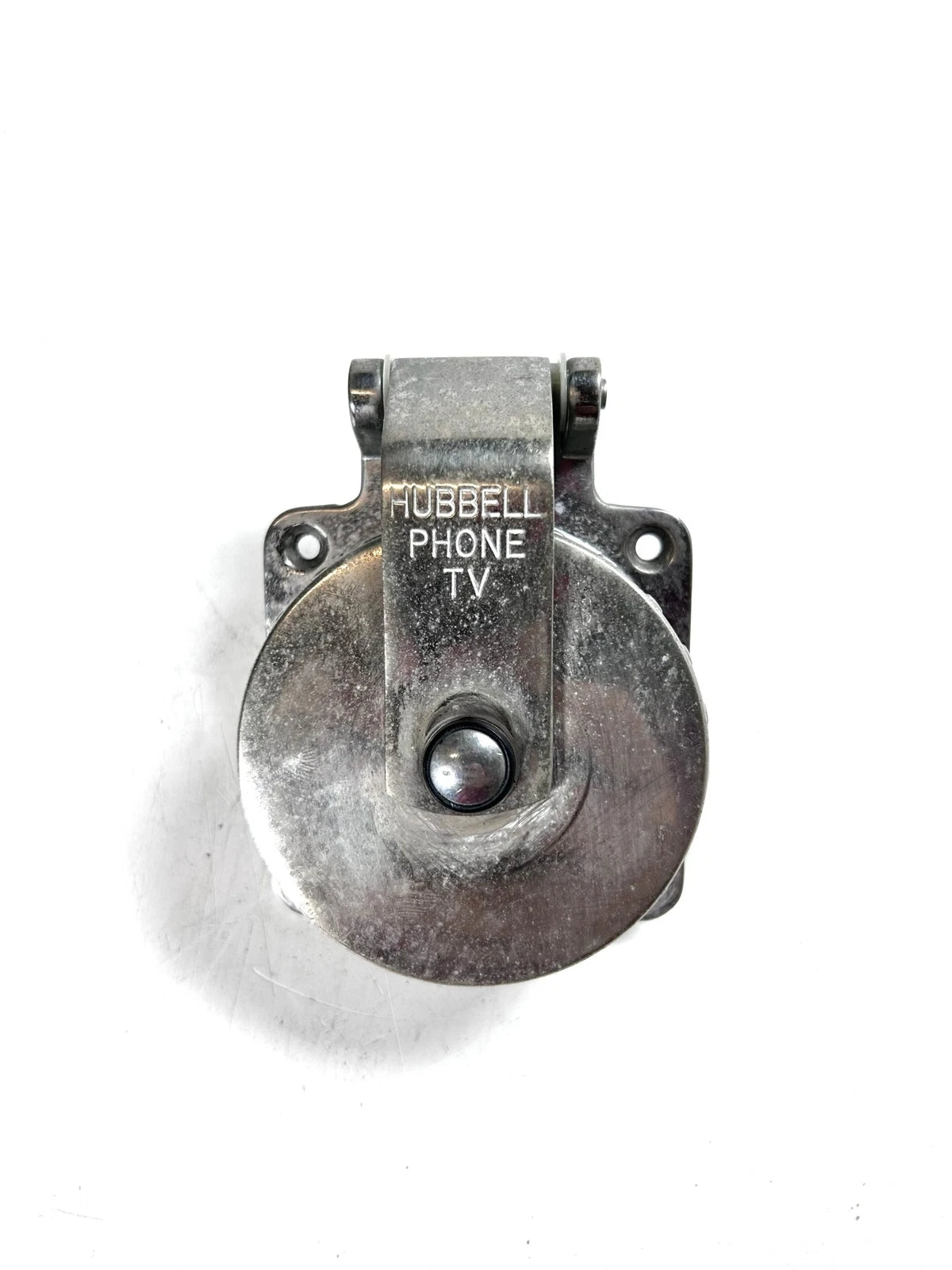 Hubbell HBLPHTVSS Stainless Steel Phone/TV Round Inlet
