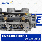 Set of 3 Carburetor Kits for Mercury 40HP 4T Outboard (883313A, 883313T)