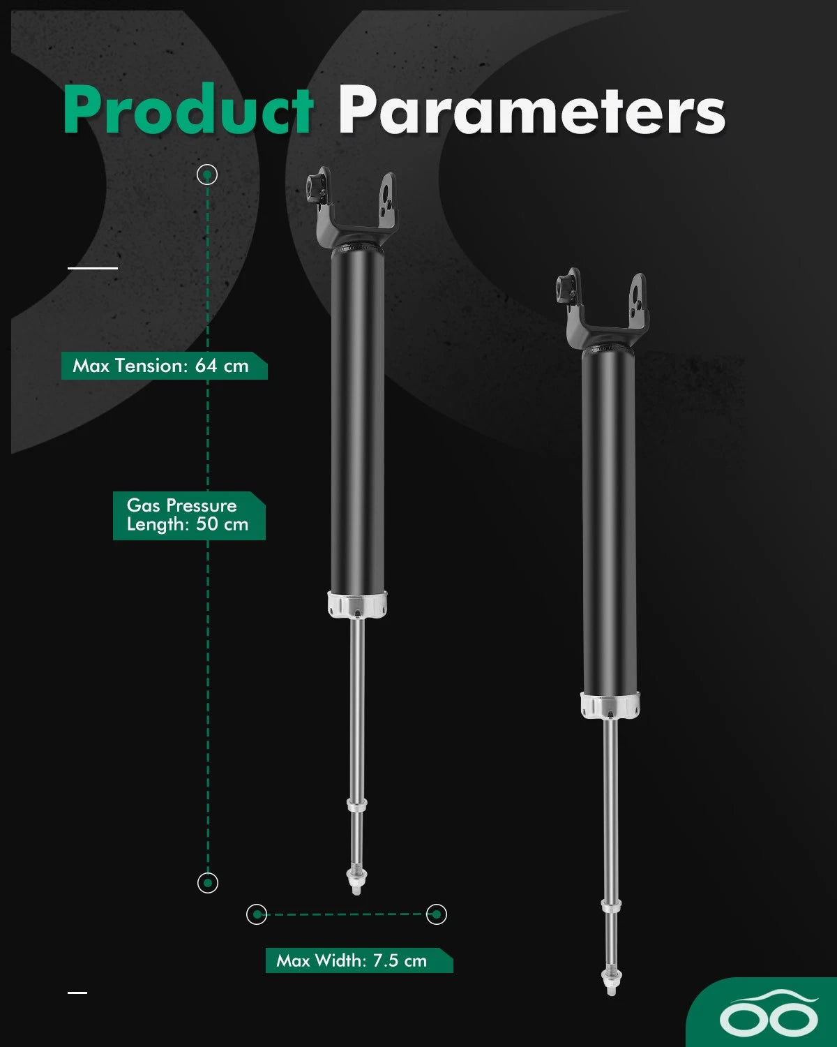 Set of 2 Rear Shocks Struts for Nissan Altima (2002–2006)