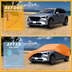 Waterproof Car Cover for Mazda CX-90 (2024–2024) Orange Cotton Zipper