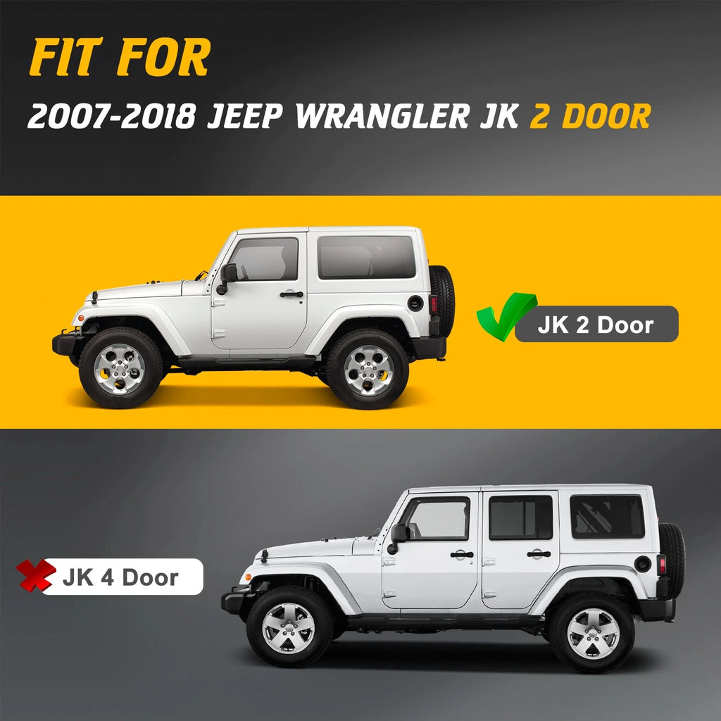 Side Steps Nerf Bars for Jeep Wrangler JK 2 Door (2007–2018)