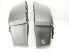 Set of 2 Black Leather Saddlebags for Harley Davidson Touring Road King (1997–2008)