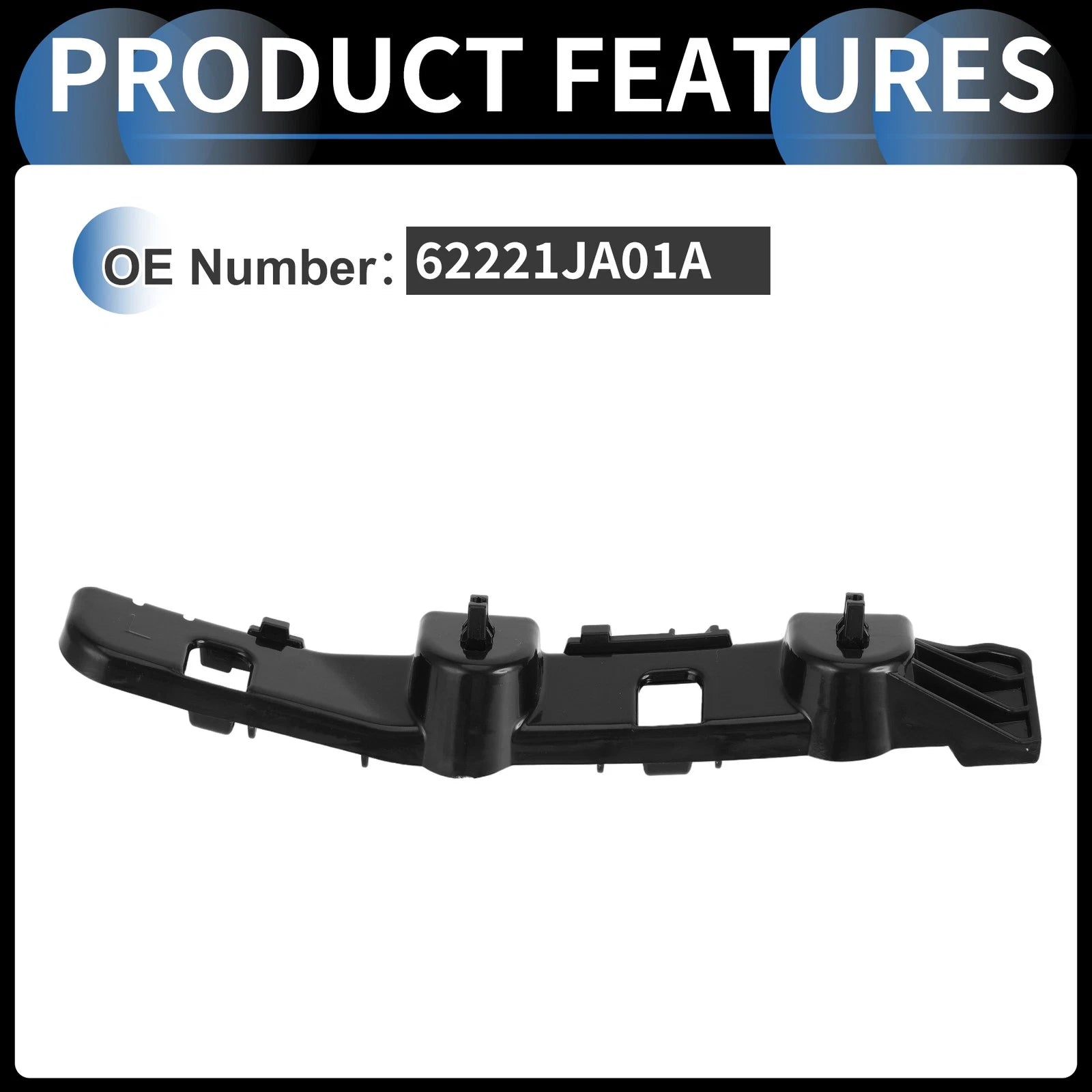 1 Pc Left Front Bumper Retainer Bracket No. 62221JA01A for Nissan Altima (2007–2012)