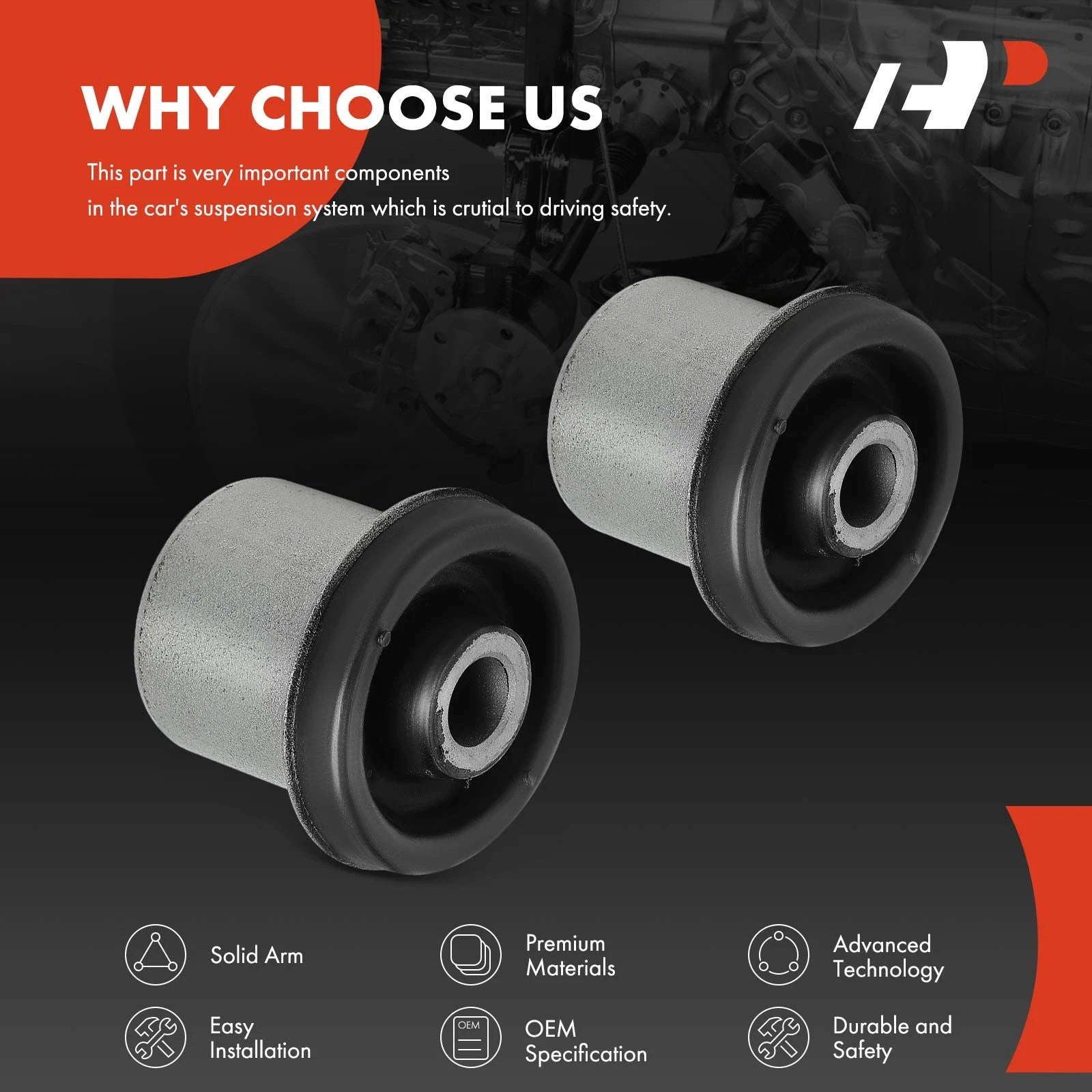 2X Front Upper Control Arm Bushing for Ford Expedition F-150 (1997-2003)