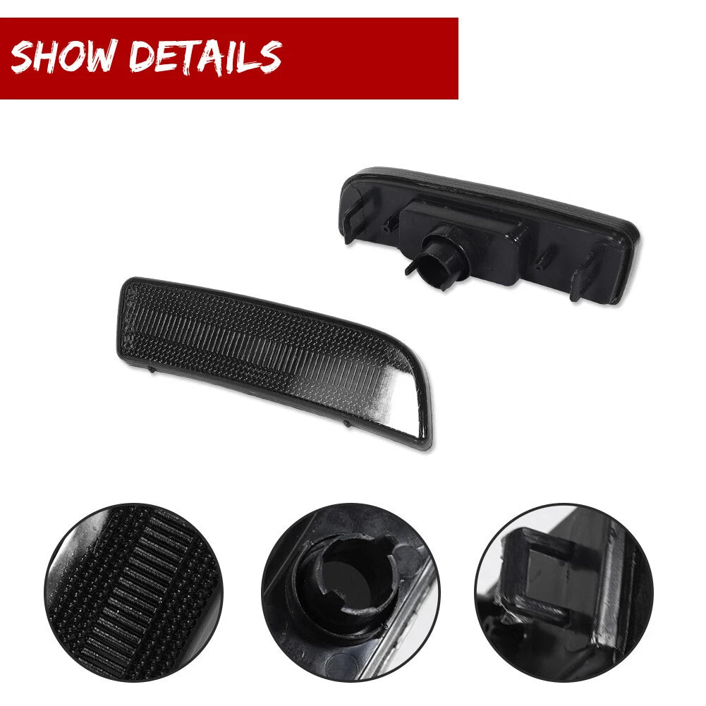 2X Front Bumper Side Marker Reflector Light Smoke for VW Tiguan (2009–2017)