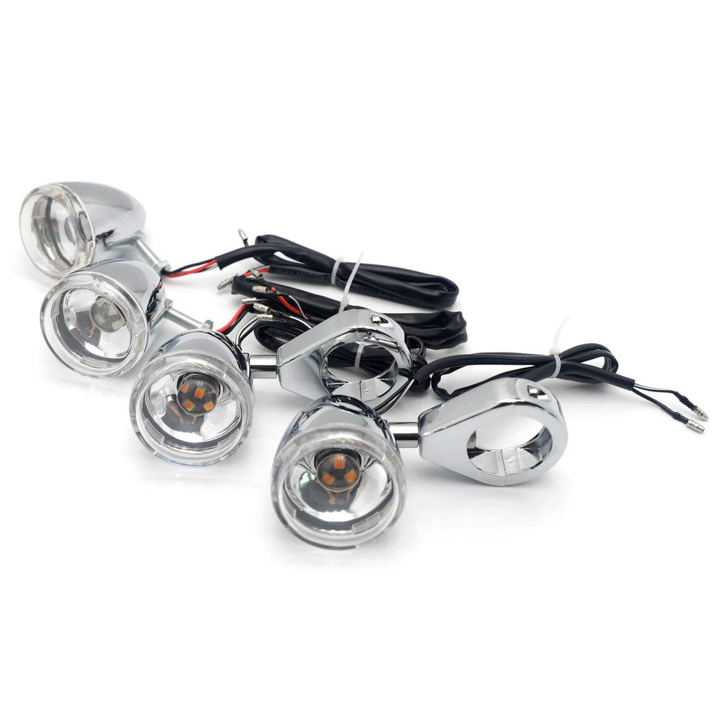 Turn Signal Kit for Harley Motorcycle (LED, 41mm, Clear Lens)