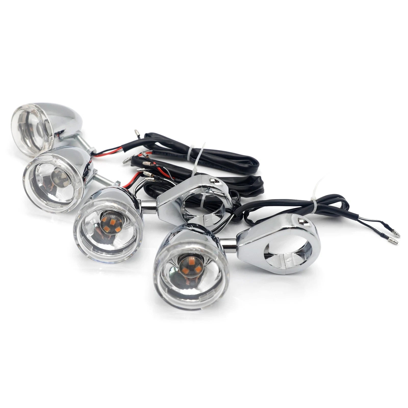 Turn Signal Kit for Harley Motorcycle (LED, 41mm, Clear Lens)