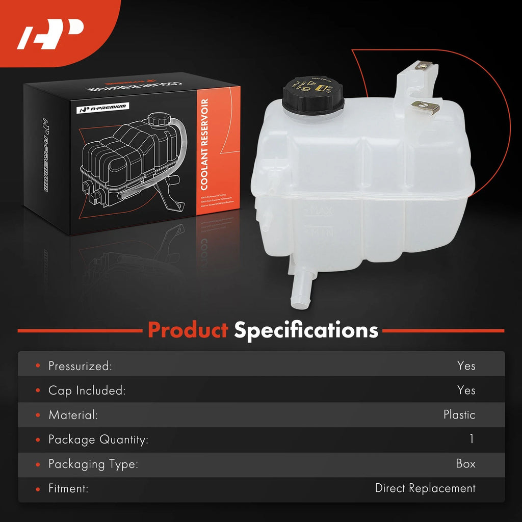 Coolant Reservoir Tank with Cap for Ford Ranger, Bronco (2021–2024)