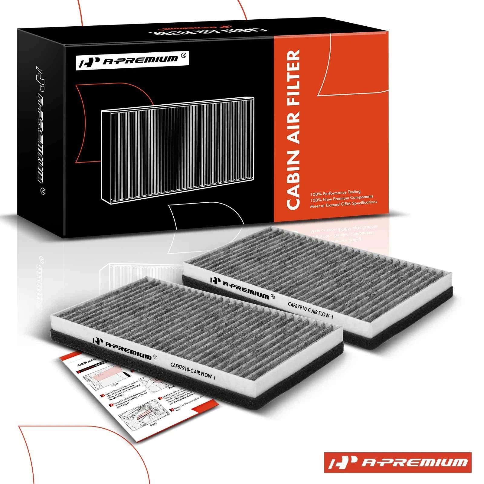 2X Activated Carbon Cabin Air Filter for Chevrolet Tahoe GMC Yukon 