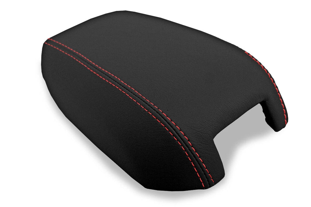 Console Lid Pull Over Cover for Volvo XC90 (2003–2014) Black Red Stitch