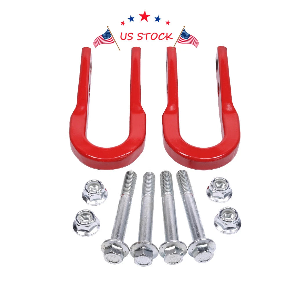Set of 2 Recovery Tow Hooks for GMC Canyon Colorado (2017–2021) - Red