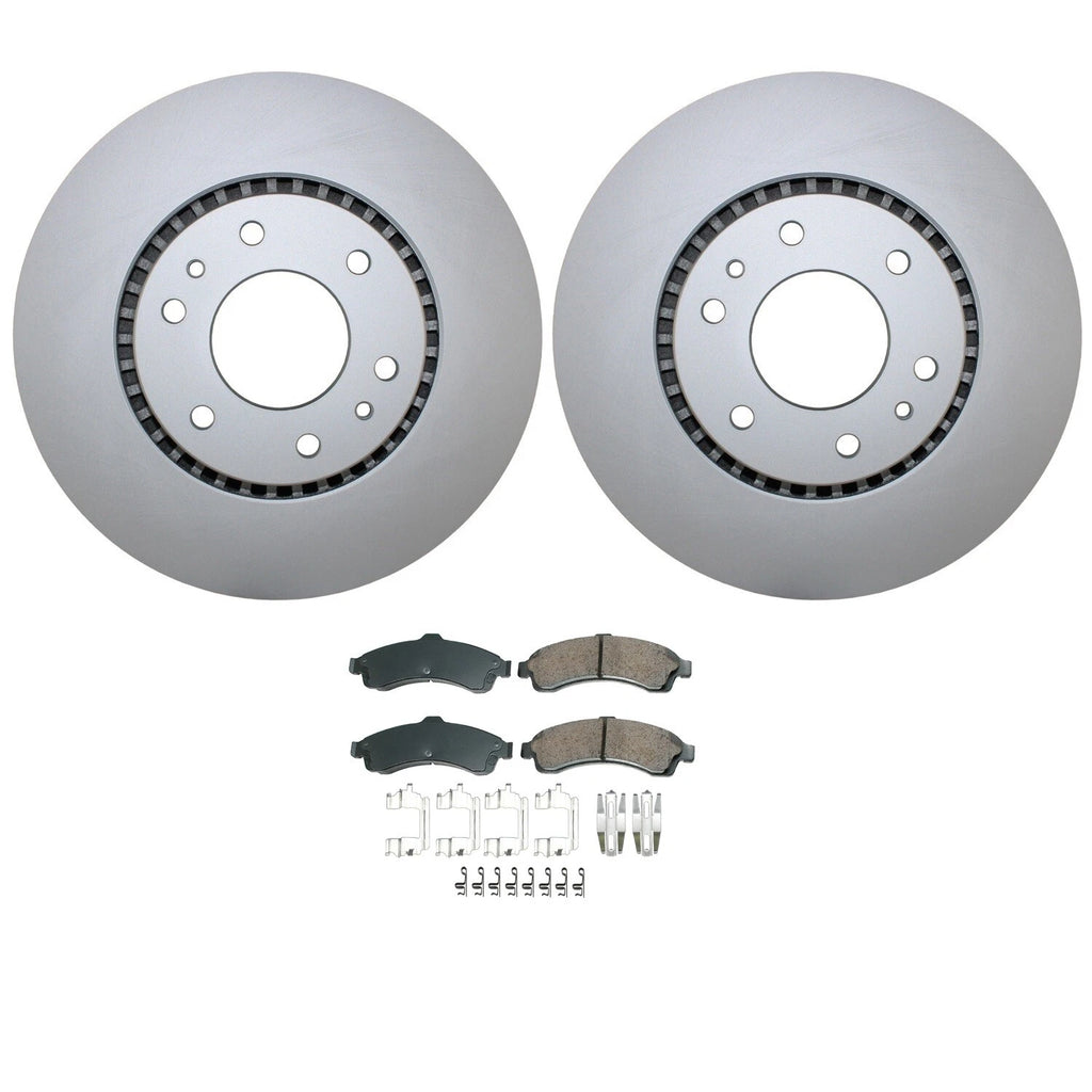 Front Brake Kit 325mm Rotors Akebono Ceramic Pads for Buick Chevy GMC Isuzu Saab (2000–2023)