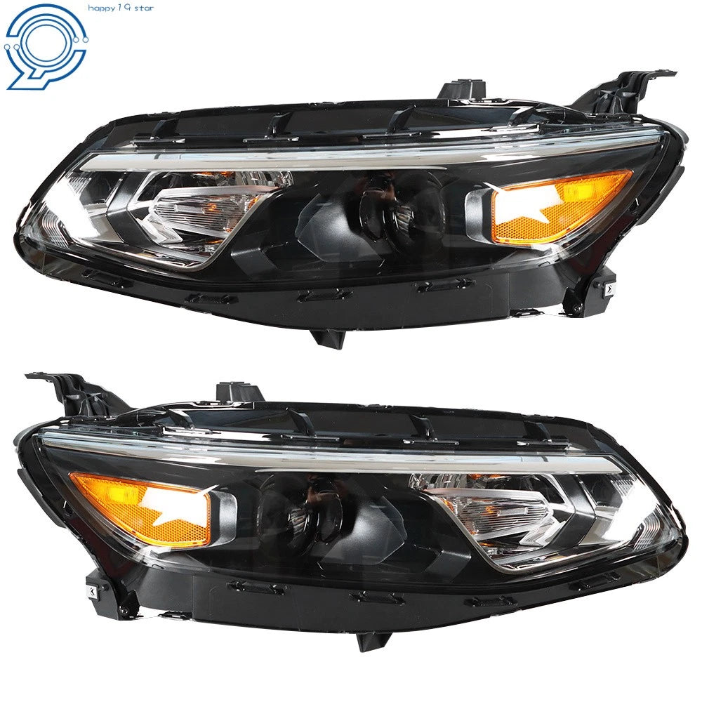 Halogen Headlights for Chevy Malibu (2016–2018) Black Housing Clear Lens