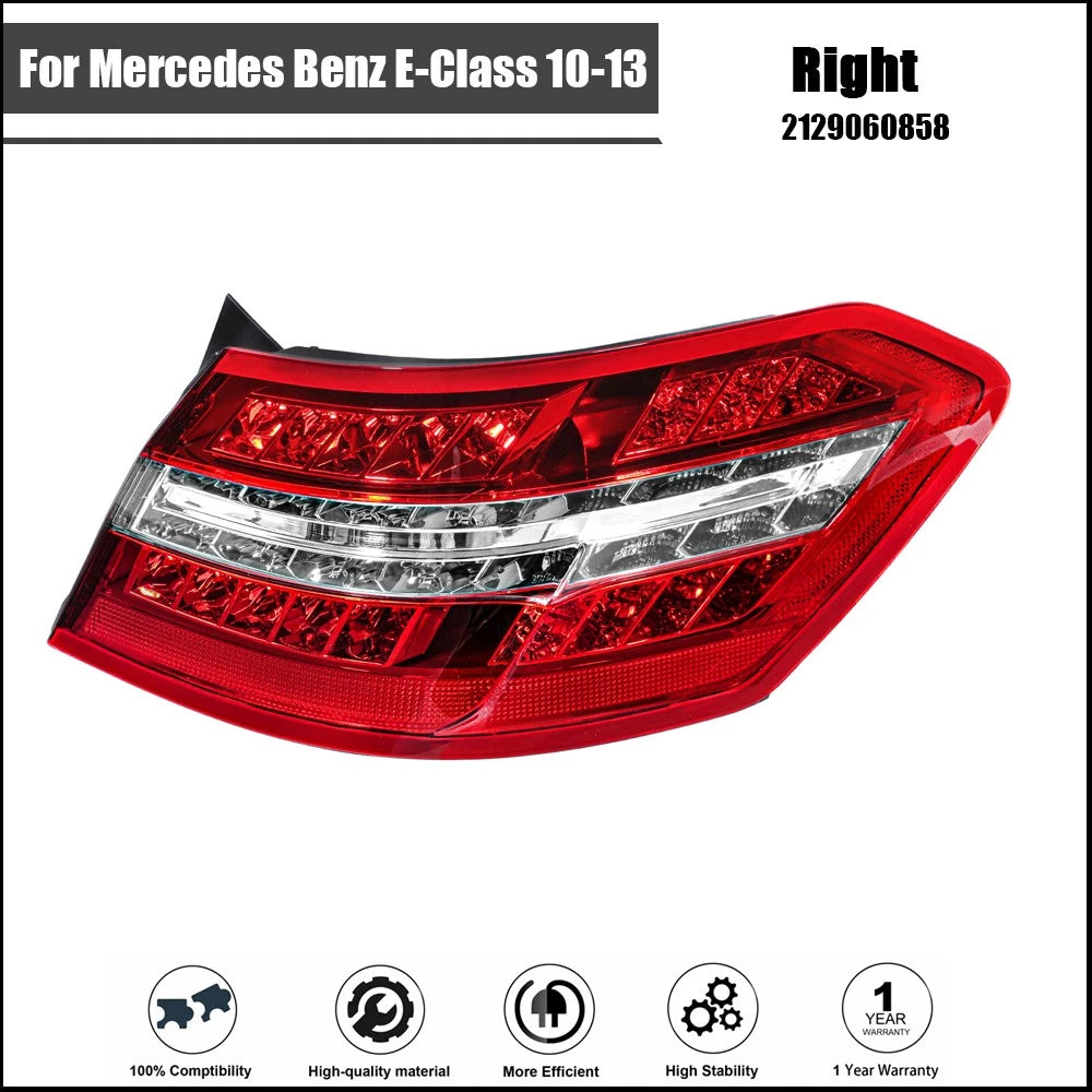 Red Tail Light Assembly for Mercedes Benz E-Class (2010–2013) Right Side LED