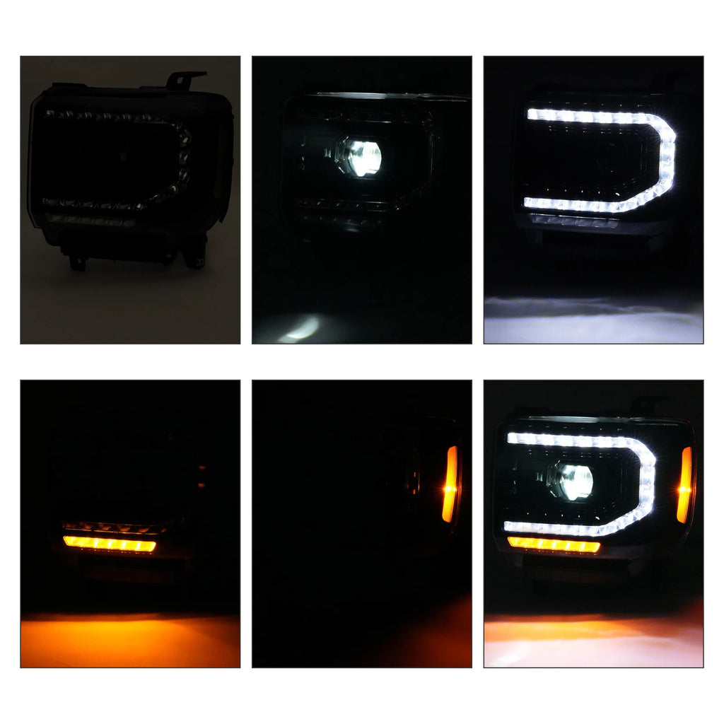 HECASA LED Headlights for GMC Sierra 1500 (2014–2018) / 2500HD 3500HD (2015–2019) #23130717