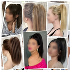 Synthetic Hair Ponytail Extensions Half Up 35cm High Temp Wire
