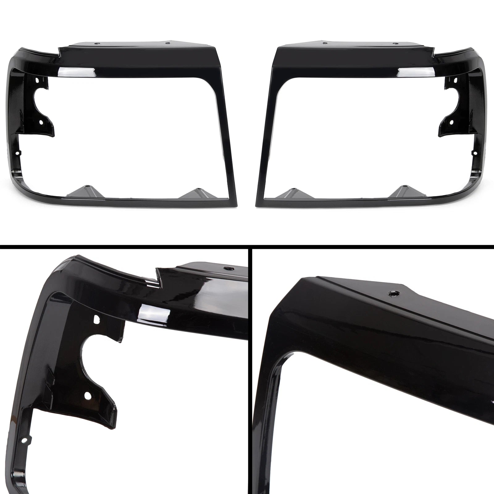 Headlight Trim Bezel Pair for Ford Bronco F150 F250 F350 (1992–1996)