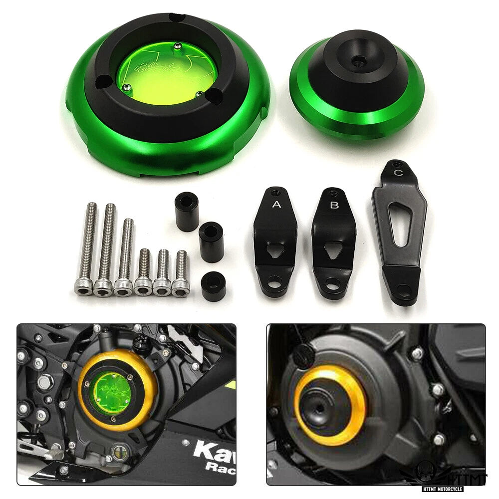 CNC Engine Cover Guard Case Kit for Kawasaki Ninja 400 (2018–2019)