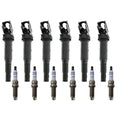 Set of 6 Ignition Coils & Bosch Spark Plugs for BMW E60 E65 E66 E90 3.0L